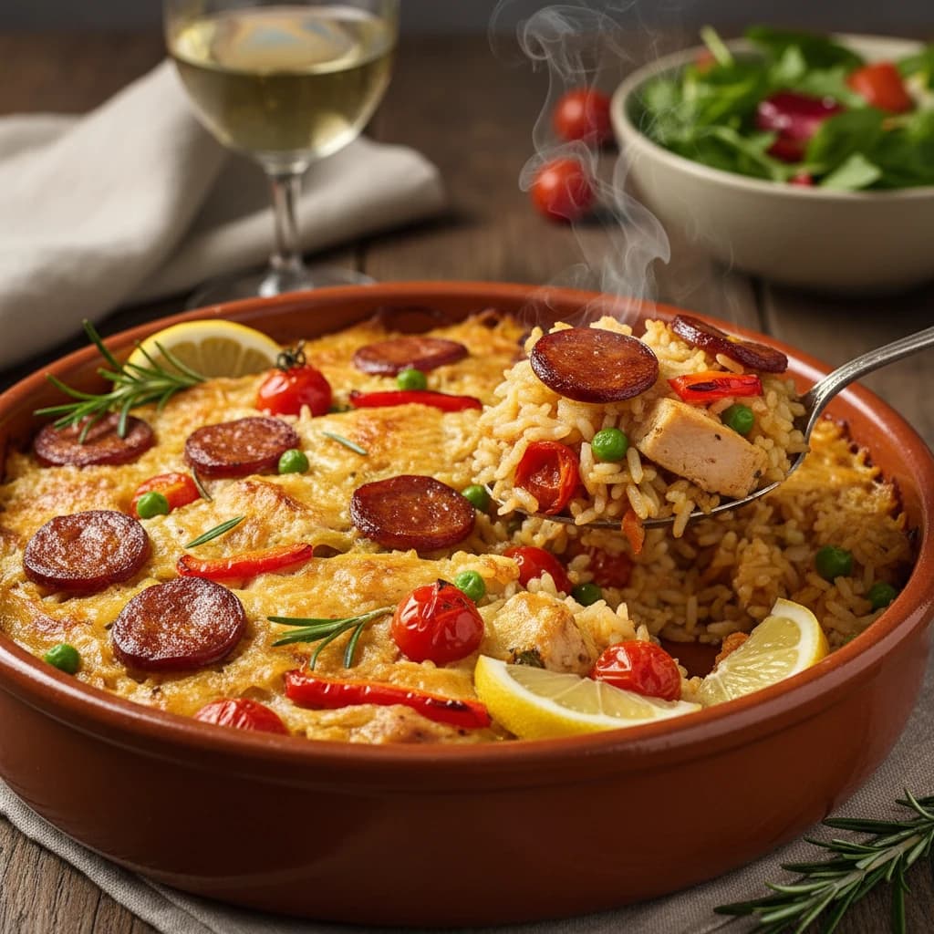 Arroz al horno de verano