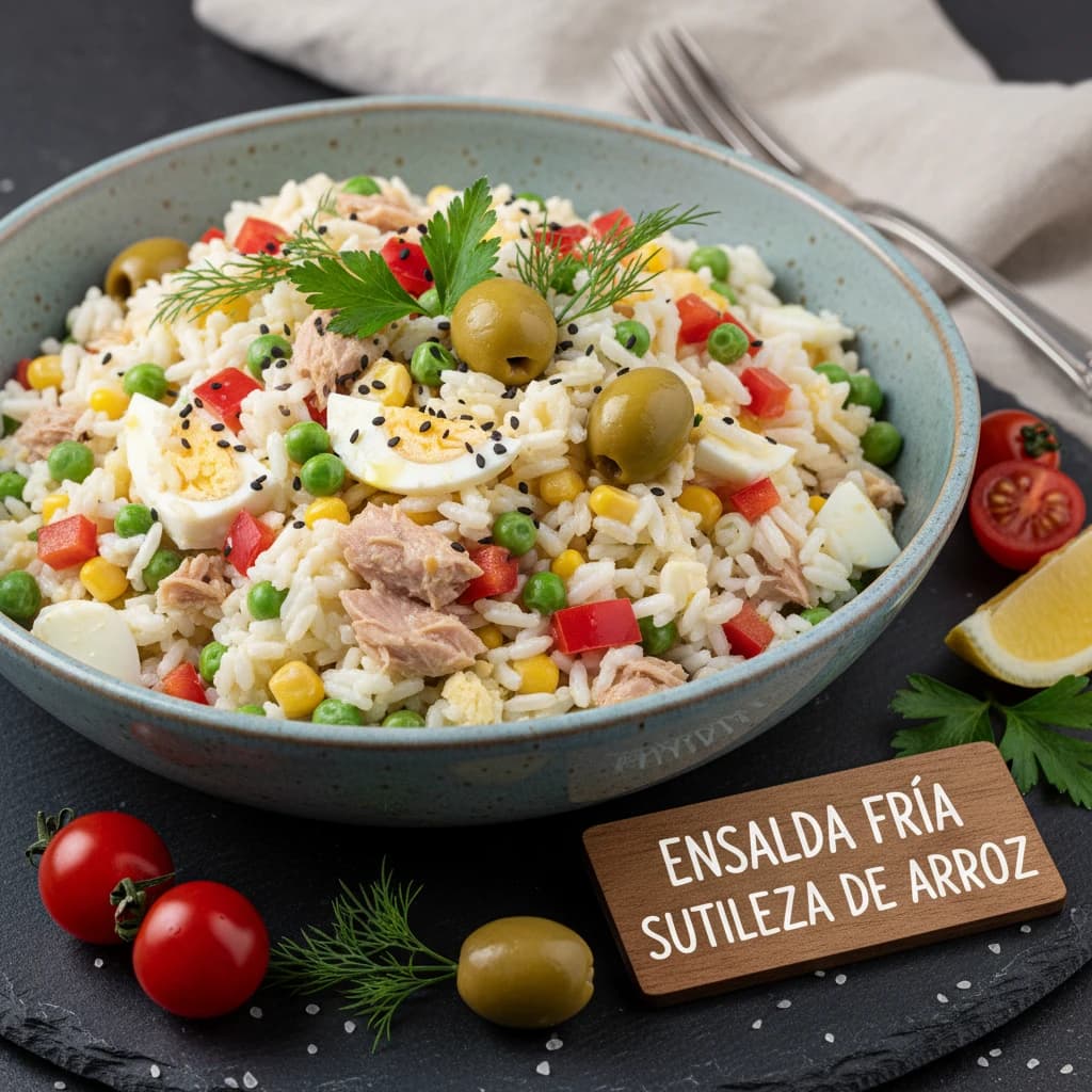 Ensalada fría sutileza de arroz