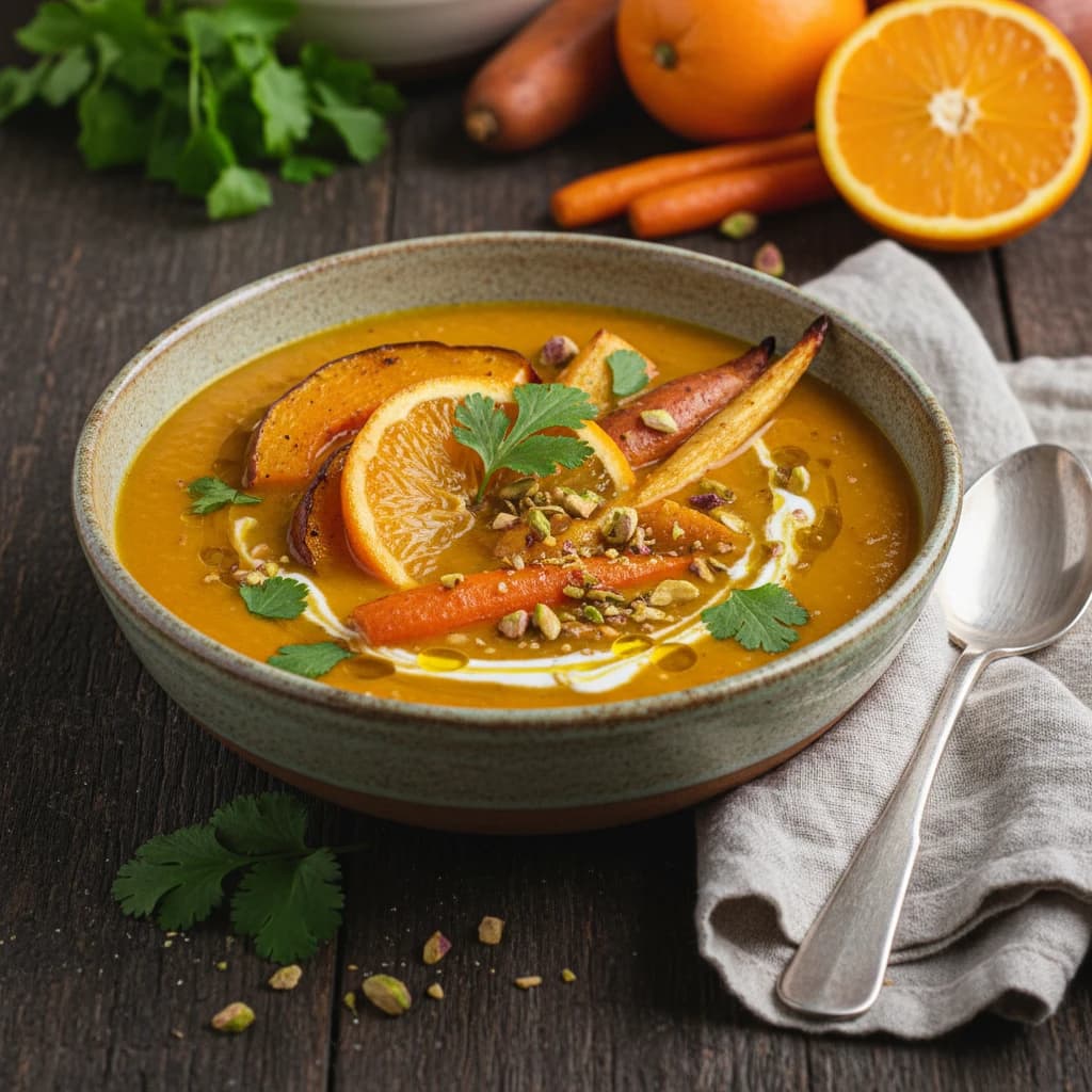 Sopa de naranjas y otras verduras